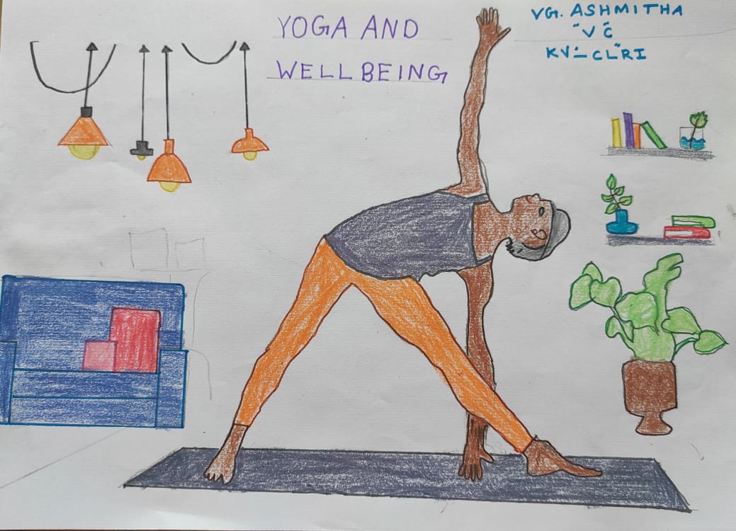 Drawing of International Yoga Day – India NCC