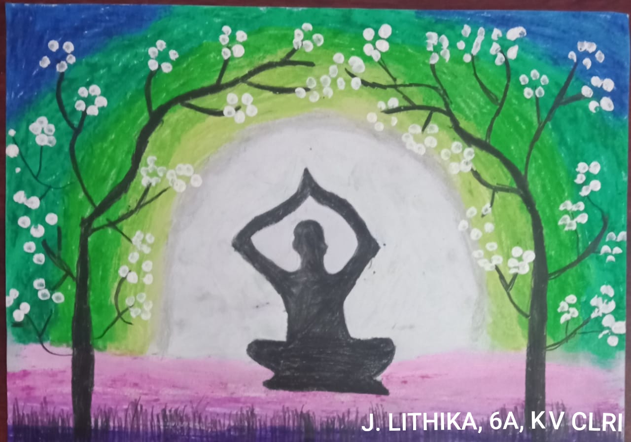 Easy INTERNATIONAL YOGA DAY PAINTING FOR BEGINNERS//poster making on yoga  day COMPETITION - YouTube